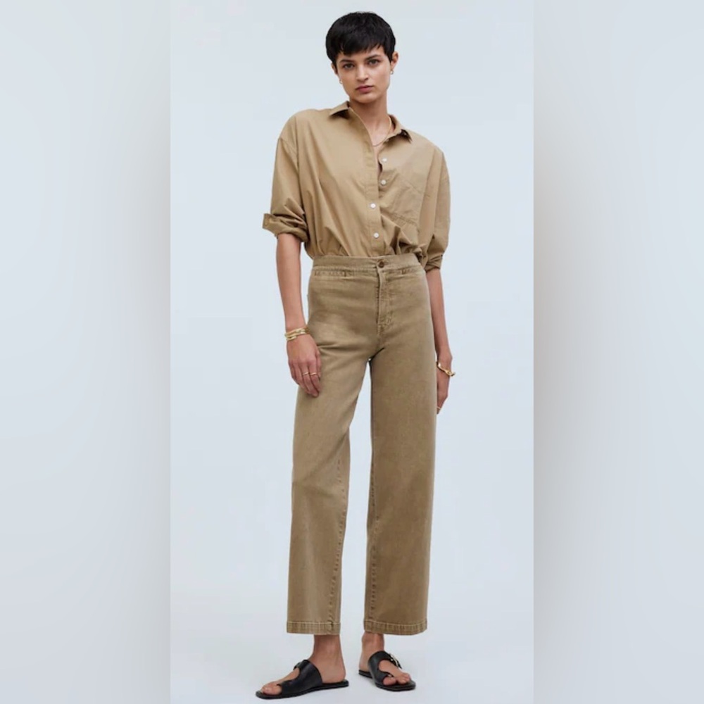 NWOT Madewell Emmett wide leg crop pants 26/2